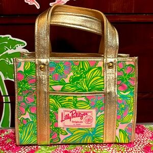 Lilly Pulitzer Originals Print Gold Tote